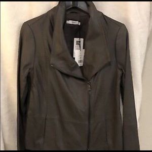 New - Vince Scuba Leather Jacket